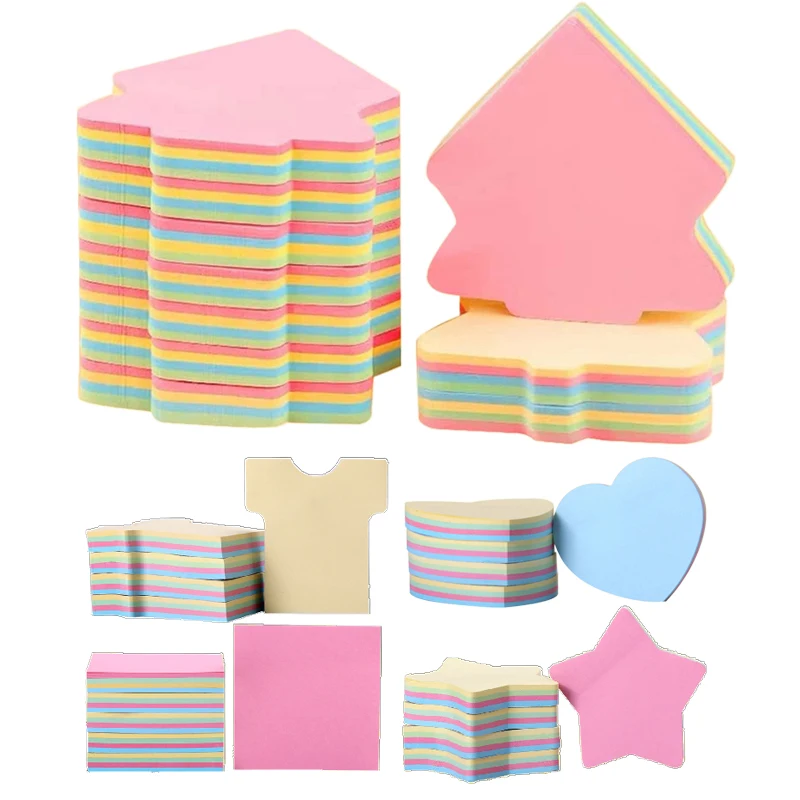 200 hojas de notas adhesivas, notas de estudio de oficina, notas adhesivas de Color fluorescente para estudiantes, notas adhesivas para mensajes y cuaderno para tomar notas TMZ