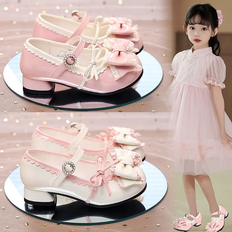 Zapatitos de primavera con lazo para niña – Antideslizantes