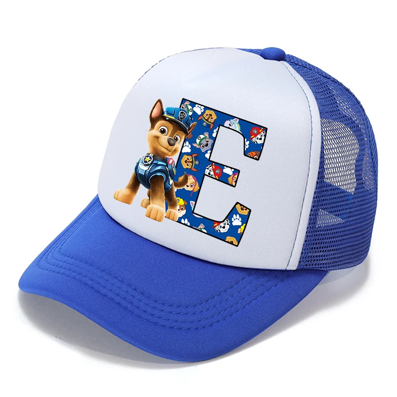 Paws Patrols Chase niños gorras de béisbol letra niños HipHop sombrero de malla transpirable lindo dibujos animados Anime Sunbonnet sombra gorras regalo - imagen 5