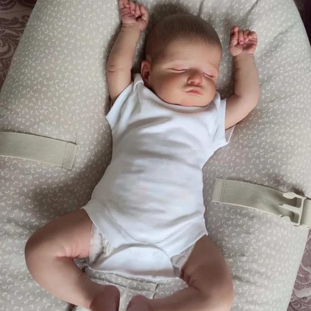 Muñeca Adorable Reborn Rosalie de 46CM, pelo pintado a mano para recién nacido, tono de piel pintado en 3D, venas visibles, regalo de Navidad - imagen 5