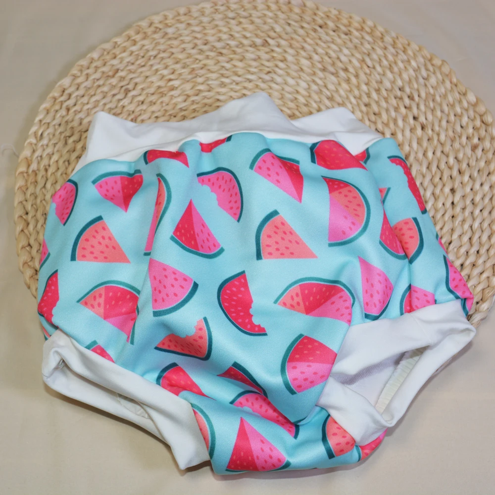 WizInfant XL pañales de natación para bebé de cintura alta con estampado de dibujos animados de terciopelo a prueba de fugas bañadores pantalones de entrenamiento reutilizables suaves - imagen 5