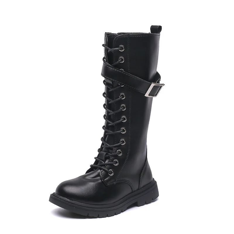 Botas de cuero para niña – Estilo elegante otoño