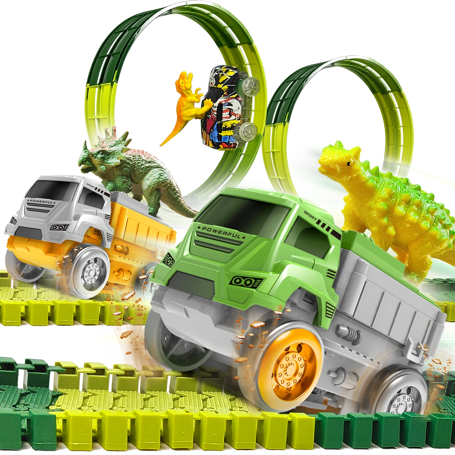 Pista de carreras de escalada mágica, vehículo de juguete, luz LED, electrónica, pistas de coches, piezas de juguete, coche para niños, niñas, regalo de cumpleaños - imagen 3