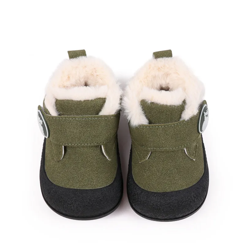 Nuevas botas de invierno para niños y niñas, botas de nieve cálidas para bebés, zapatos de felpa con parte inferior de goma, zapatillas de deporte para exteriores para recién nacidos, zapatos para niños - imagen 4