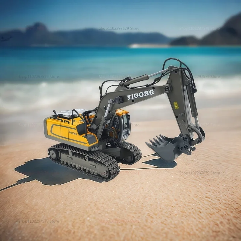 Niños 2,4G RC coche excavadora Bulldozer camión volquete juguetes vehículo de ingeniería eléctrica Control remoto aleación modelo juguete niño regalos - imagen 5
