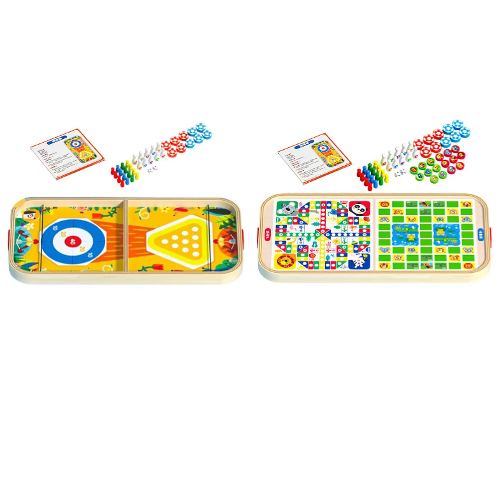Wooden Fast Pucks Game Portable Wooden Hockey Game for Teens Party Children