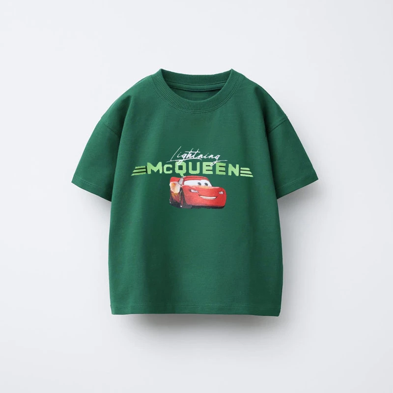 Ropa de coche de dibujos animados para niños, novedad de verano, estilo 2026, camiseta de manga corta, ropa para niños, camisetas informales con cuello redondo, camisetas para niños - imagen 4