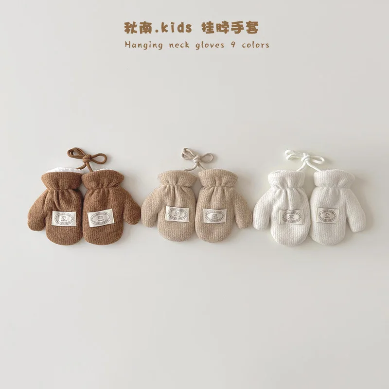 Guantes de invierno para niños con forro térmico y cuello alto - imagen 5