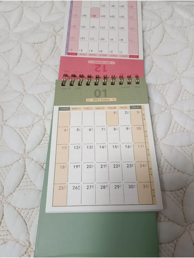 Calendario de escritorio lindo 2026: mini planificador, decoración bonita de oficina, adorable compañero de estudio para niñas/estudiantes - imagen 4