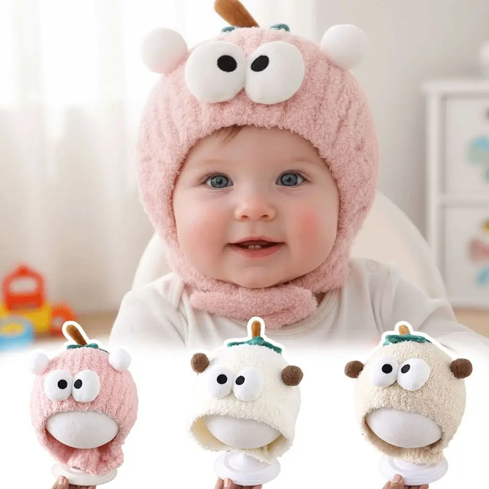 Gorros bonitos a prueba de frío para otoño e invierno, gorro grueso y cálido para recién nacido, gorro para recién nacido - imagen 3