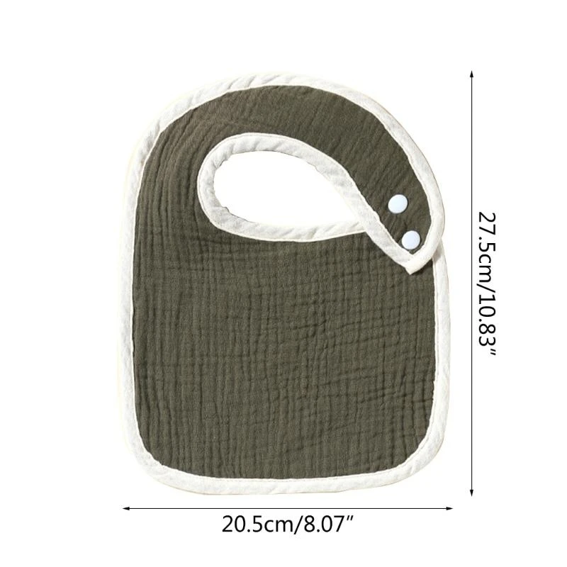 Babero para alimentar M76C, cómoda toalla para Saliva, paños para eructar sólidos para niños y niñas, Unisex - imagen 4
