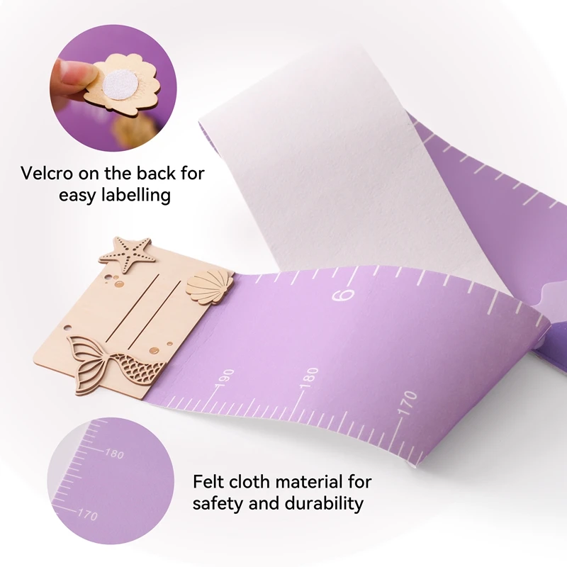 Regla de medida de altura de animales de dibujos animados para niños, calcomanías para bebés, pegatina de pared, regla, decoración del hogar para habitación de niños, regla de crecimiento para niños, 1 ud. - imagen 3