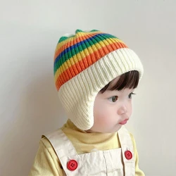 Gorro de lana para bebé con orejas - A prueba de viento invernal