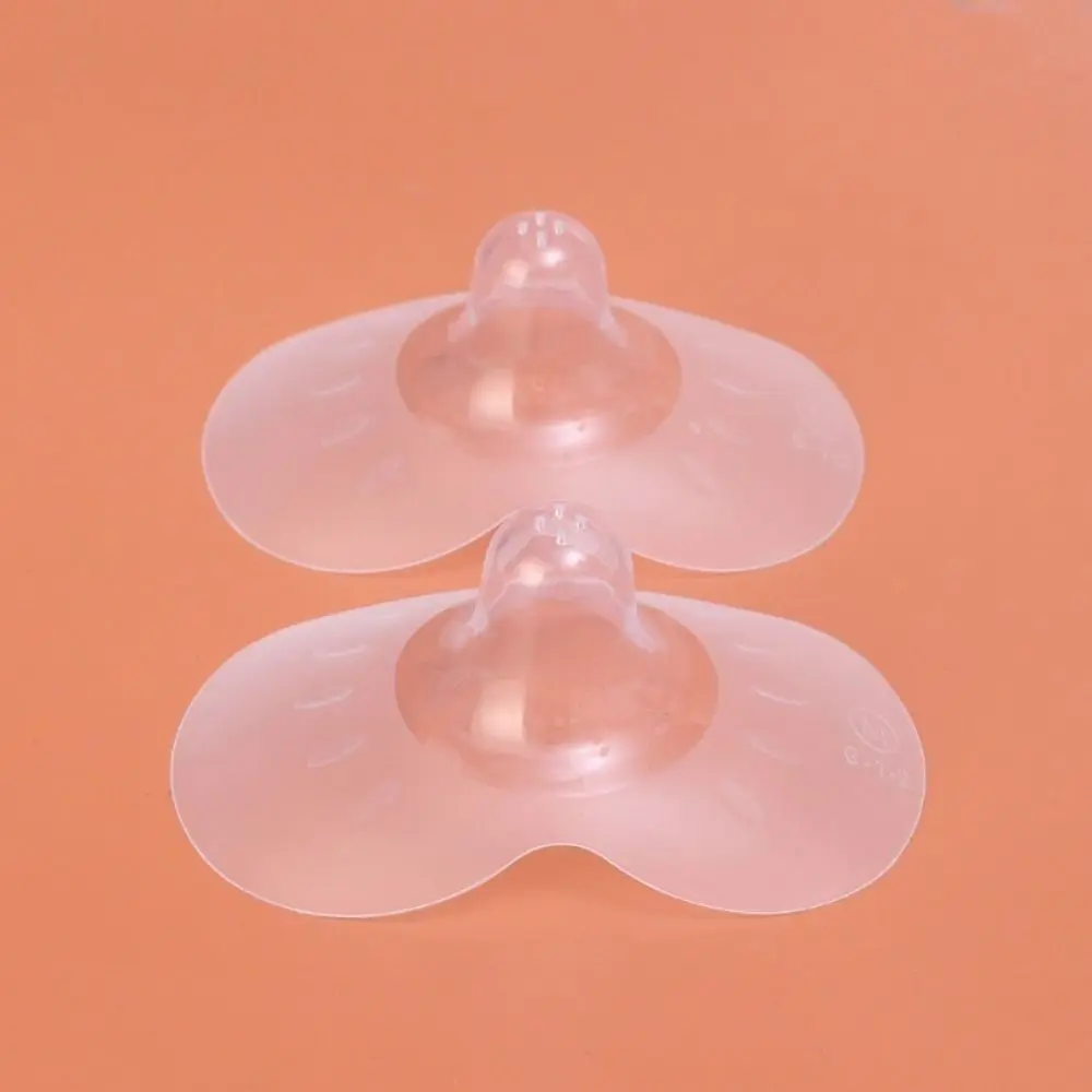 2 unids/caja Protector de pezón de silicona forma de mariposa ultrafina protección de tetina antimordida escudos suministros de enfermería pegatinas para pezones - imagen 2