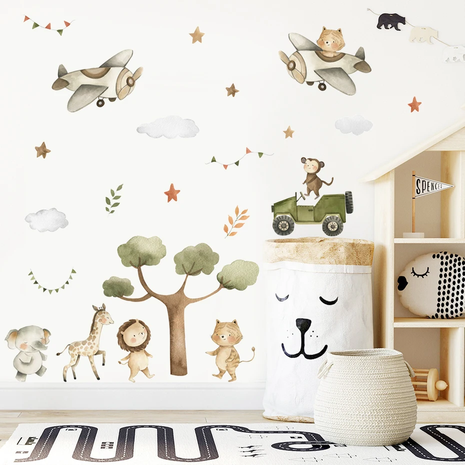 Vinilos decorativos safari para habitación infantil - imagen 3