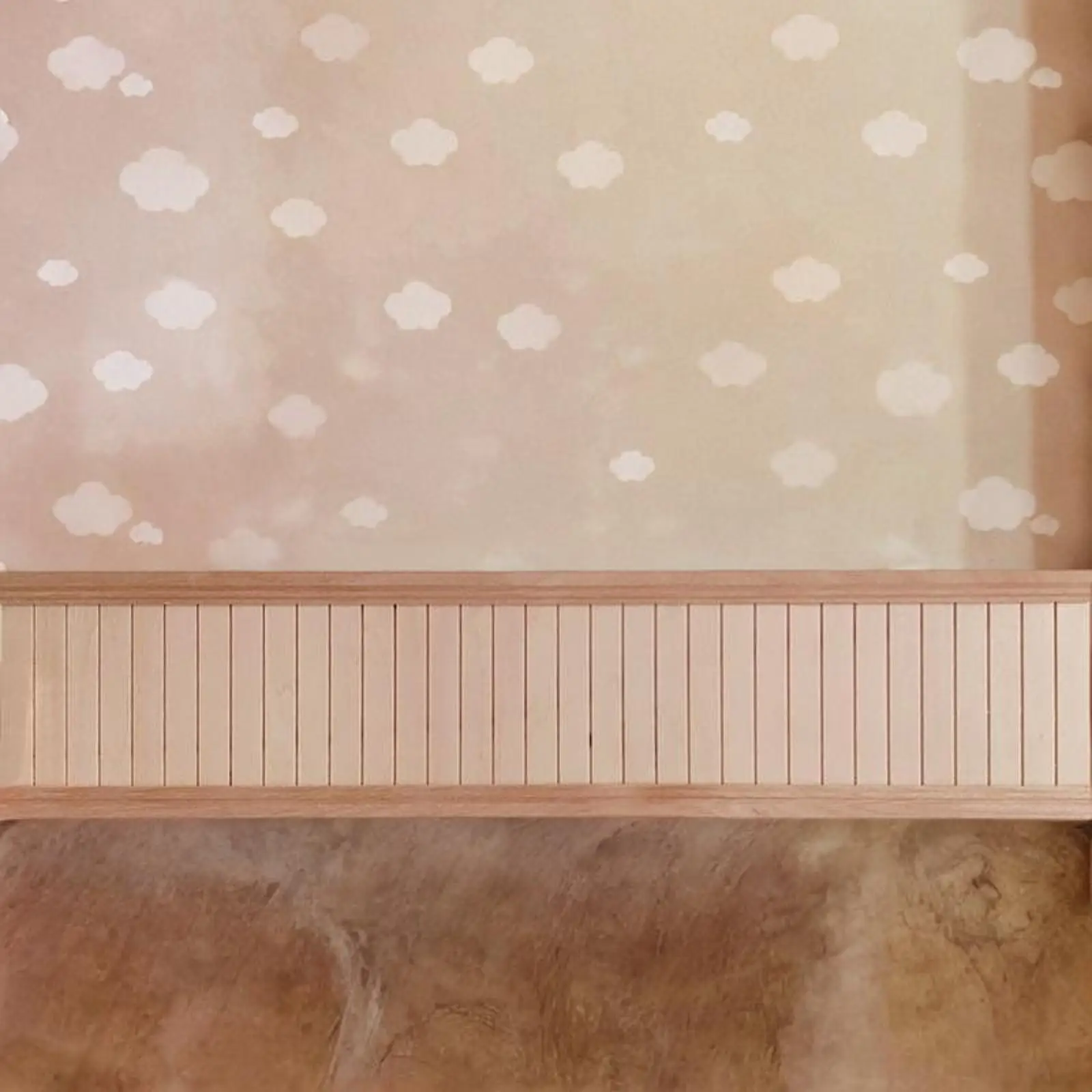 Panel de pared para casa de muñecas 1:12, Panel de cuento de agua, accesorios DIY, tablero decorativo de rodapié de pared para escaparate, micropaisaje