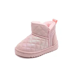 Botas impermeables niños forro felpa invierno cómodas