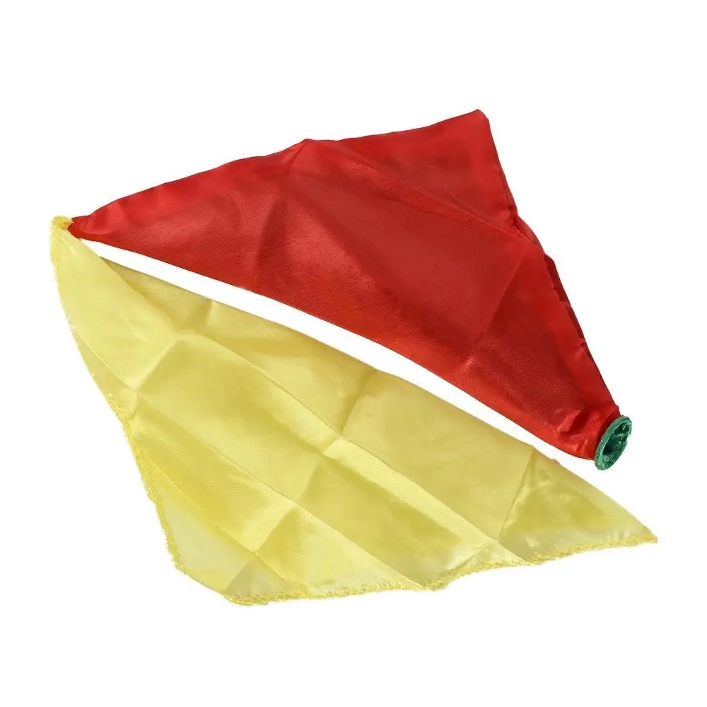 Truco de magia de seda vinculado que cambia de Color, bufanda de seda para truco de magia de Mr. Magic, accesorios de broma, herramientas de 22cm x 22cm E3117