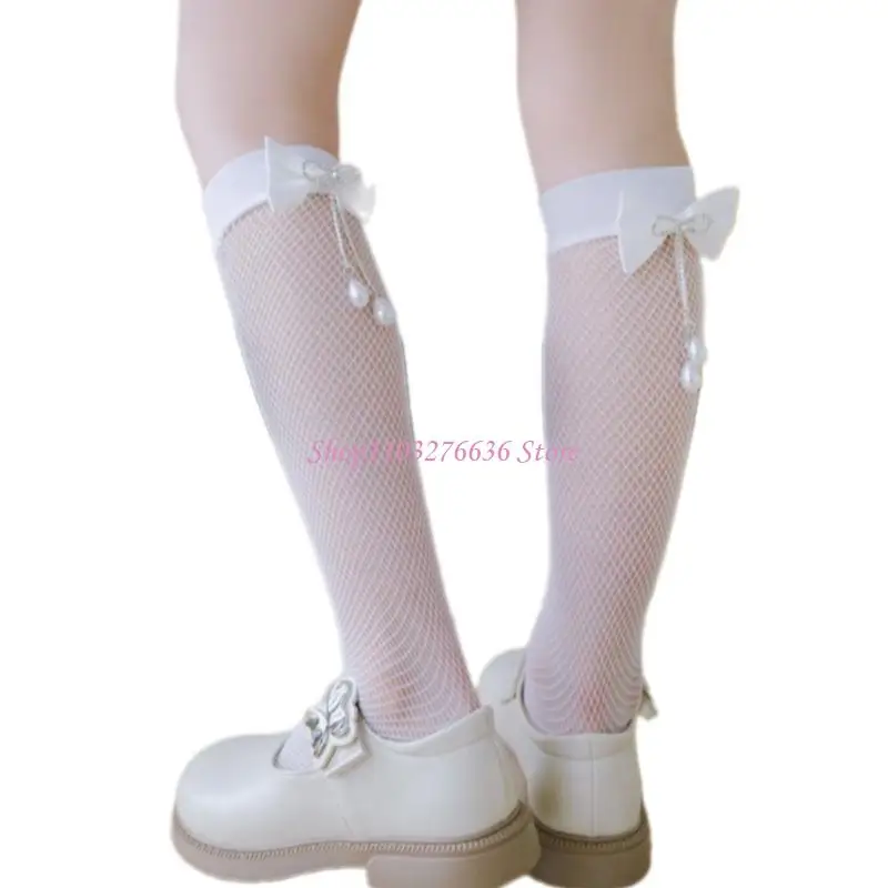 R6FD PACK 1 par chicas Calcetines longitud malla transpirable Calcetines Bownot Accent Calcetines - imagen 2