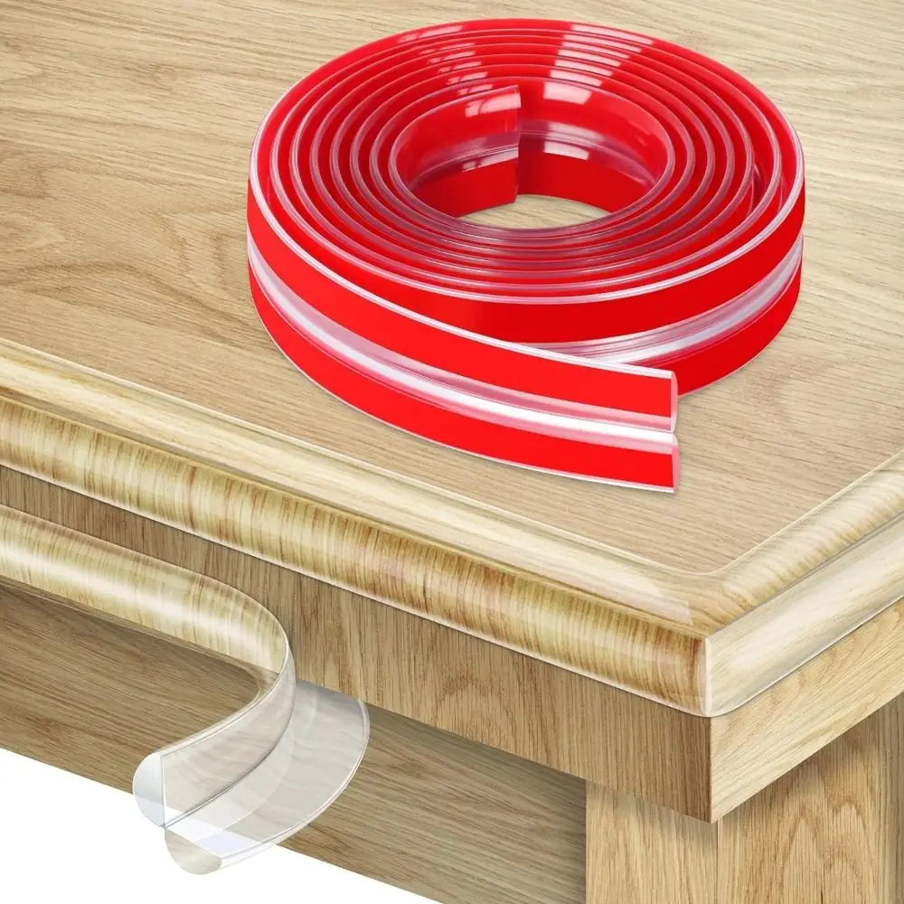 Parachoques de muebles transparente suave, autoadhesivo, de alta calidad, esquina afilada, Protector de borde de mesa para el hogar, seguridad