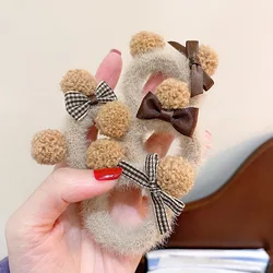 Diademas con oso peluche para niña - Banda elastizada
