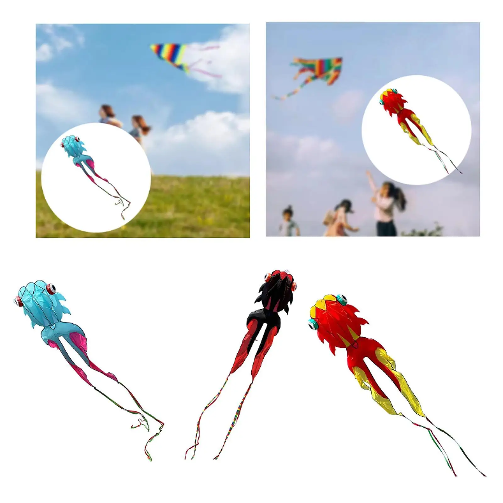 Goldfish Kite Birthday Presents Cute Huge Kite for Park Backyard Garden