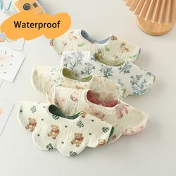 Babero suave impermeable de dos caras para alimentación de bebé, babero para babero, toalla de Saliva de pétalo para bebés, paño bonito para eructar, Baberos para niños pequeños