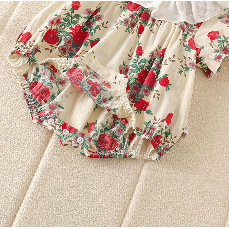Body floral para bebé niña con cuello de encaje - imagen 5