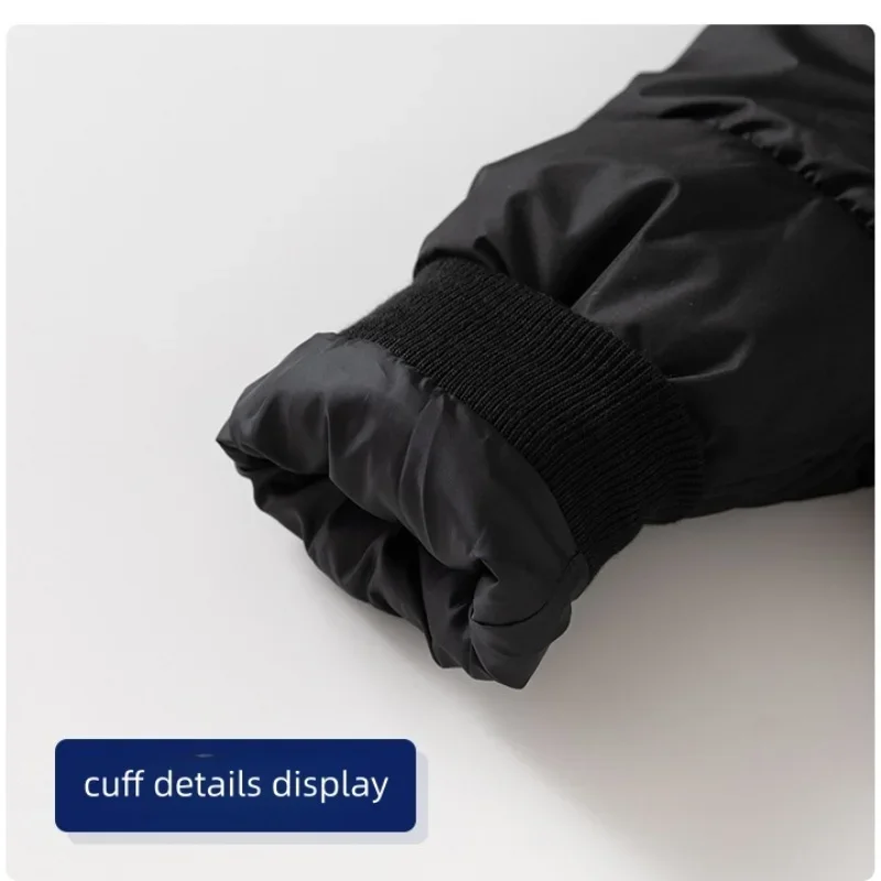 Parkas de invierno para niños, Sudadera con capucha, abrigo de piel medio largo para niños, Parkas largas con forro grueso, traje de estilo coreano para niños 2025 - imagen 5