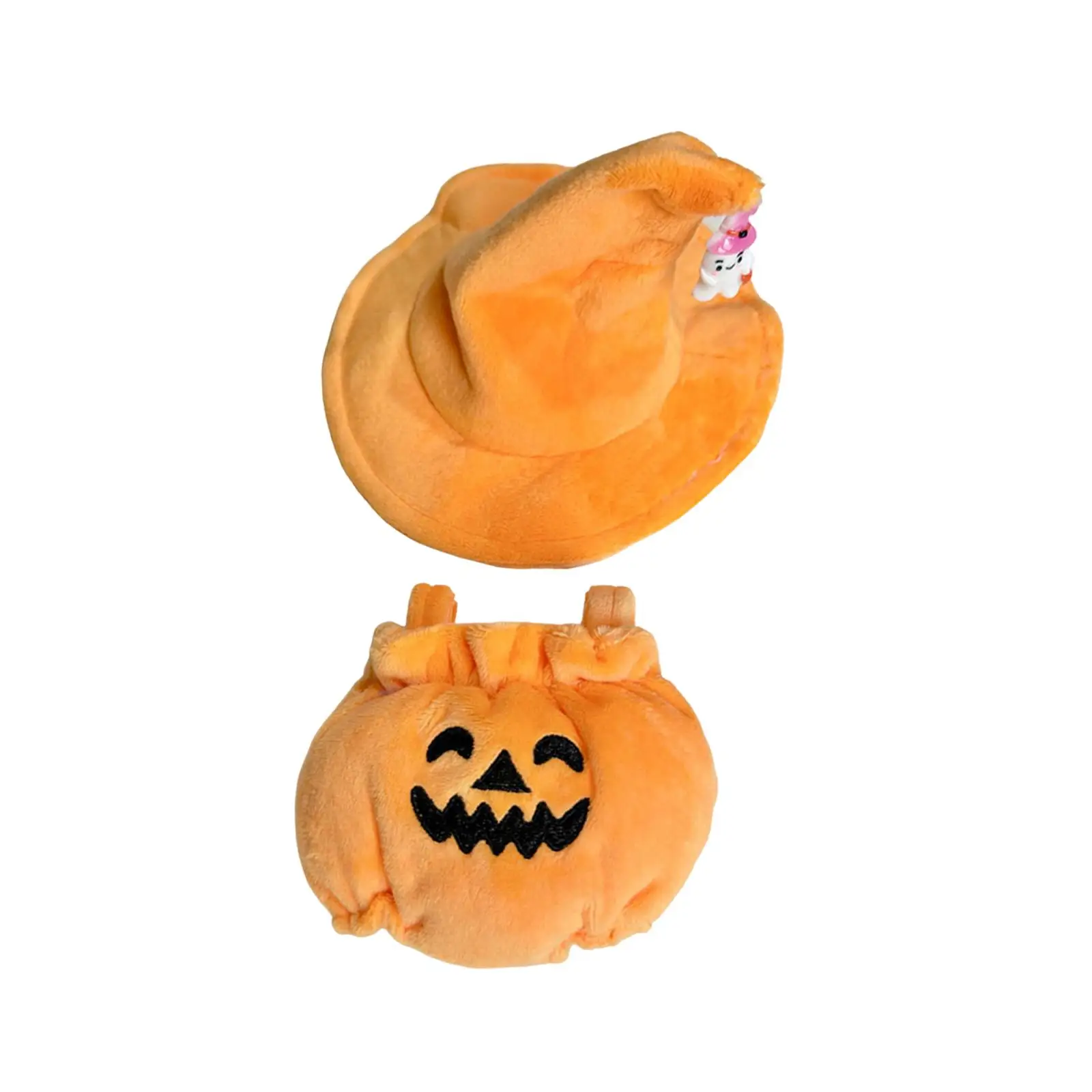Plush Doll Clothes for 15cm 17cm,Cute,Halloween Pumpkin Costumes Stylish Stuffed Animals Clothes Comfortable Doll Clothing