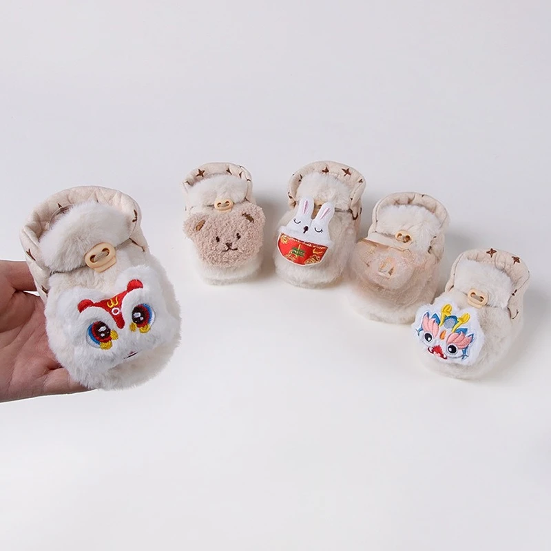 Calcetines térmicos antideslizantes para bebé, botines cálidos de felpa con correa antiapagado para gatear, niñas y niños, primeros caminantes - imagen 2