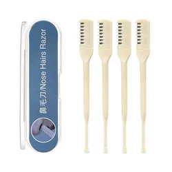 Cuchillo para pelo de oreja y nariz, herramienta de cuidado Personal giratoria de 360 grados, limpiador de fosas nasales, recortador de pelo de nariz portátil para hombres y mujeres