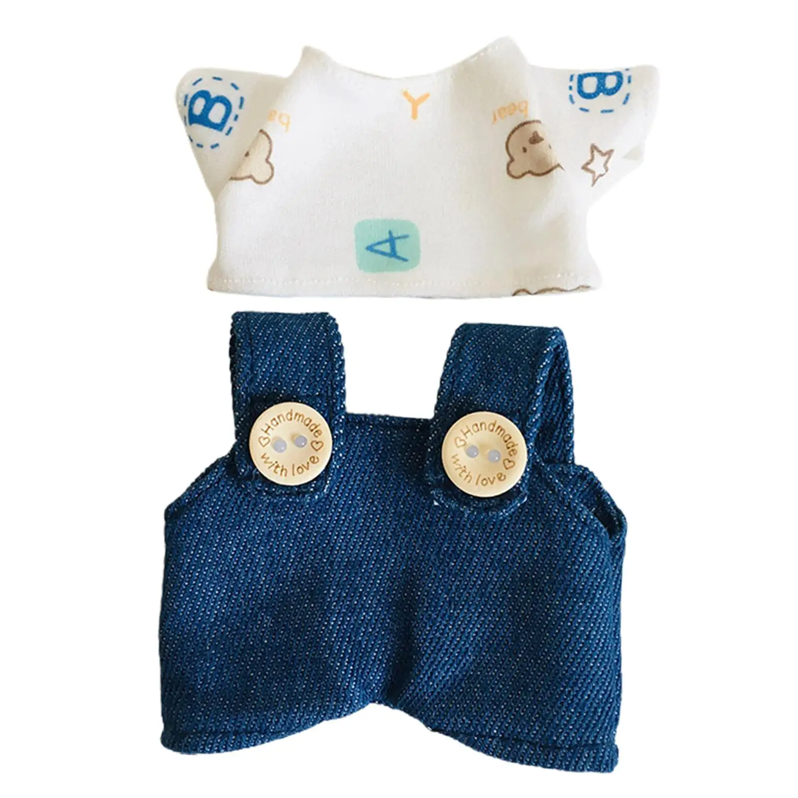 Mini 6 inch Doll Clothes Girl Doll Clothes Dress up Clothing T Shirts Costumes Outfits Cute Doll Clothes Suit for Girls Gift