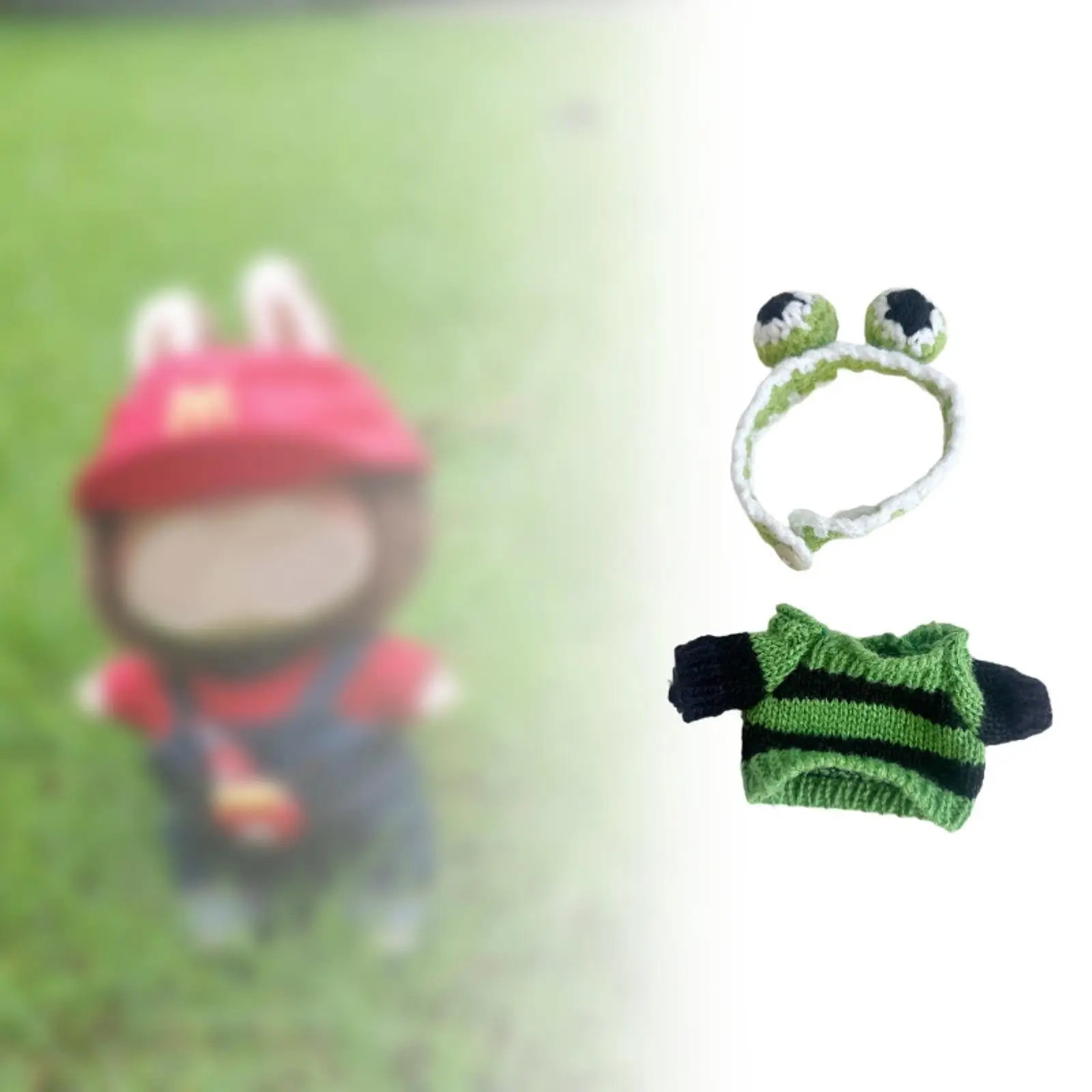 2Pcs Dolls Sweater and Hairband Accessory Outfits Costume for 15-17cm Dolls Girl Dolls Boy Dolls Children's Gifts Birthday Gifts