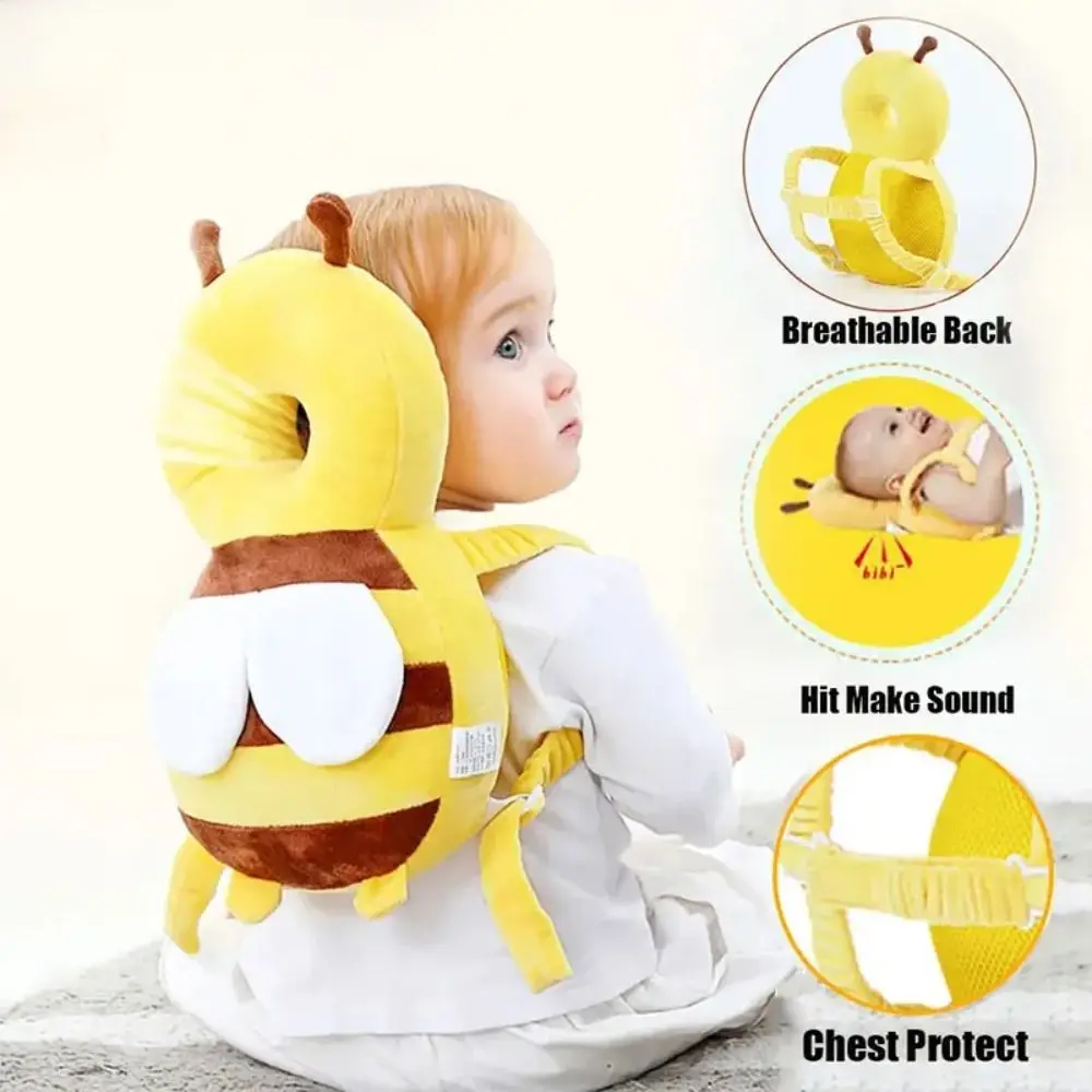 Aprende a caminar Protector de cabeza cojín Protector de espalda de cabeza almohada protectora de bebé Anti caída gorra trasera llevar dibujos animados niños Bibi seguro
