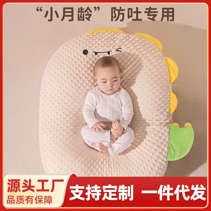 Almohadas para bebé, almohada con rampa antiescupir para tumbarse, almohada de lactancia para recién nacido, almohada de lactancia