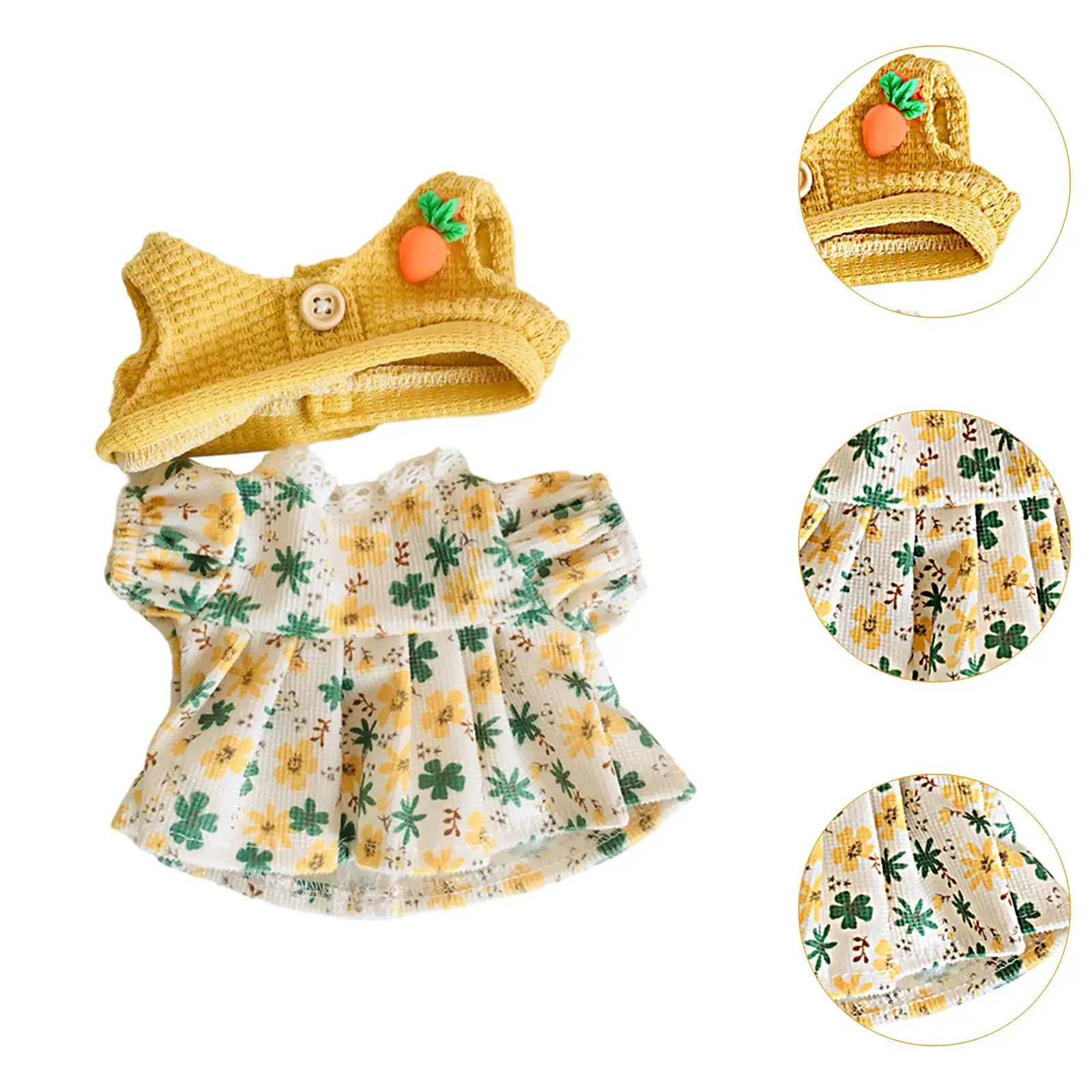 20cm Doll Clothes Comfortable DIY Doll Dress up Make Your Own Doll Fashion Miniature Clothes Plush Doll Skirt Girl Doll Outfit