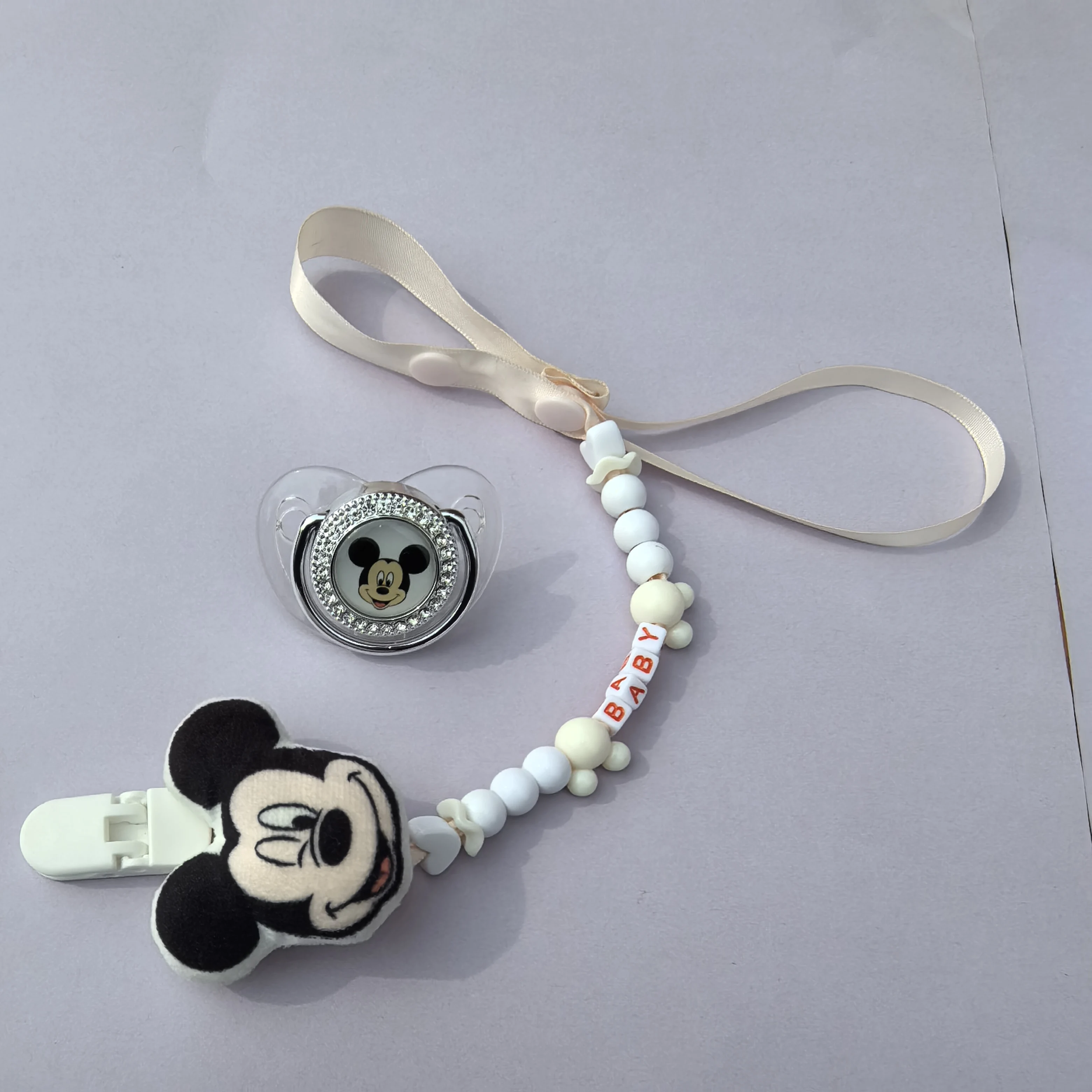 Clip para chupete personalizado de bebé de lujo, soporte para chupete de bebé, pezón de silicona para bebé, Decide Bisfenol, regalo para Baby Shower, diadema para bebé