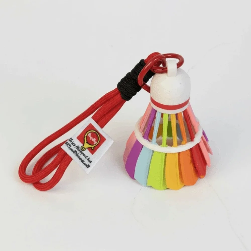 Llavero de bádminton infantil con arcoíris para mochila