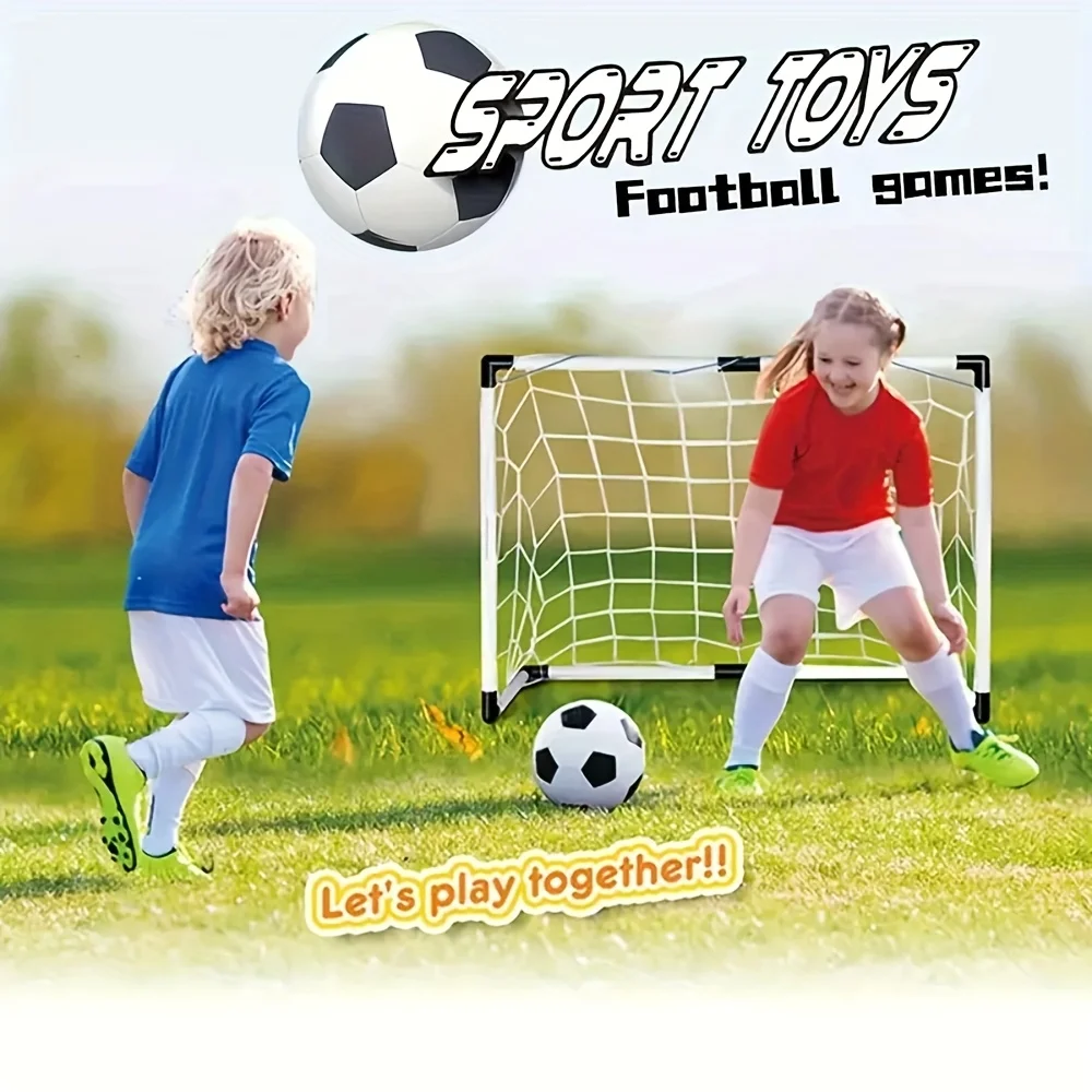 Red de portería de fútbol portátil desmontable en blanco y negro con marco de PP, ajustable para el hogar, fiestas, regalos de cumpleaños - imagen 2