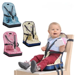 Bolsa para silla de comedor para bebé, asiento portátil de tela para viaje infantil, cinturón de seguridad plegable, silla alta de alimentación, cojín para silla para niños