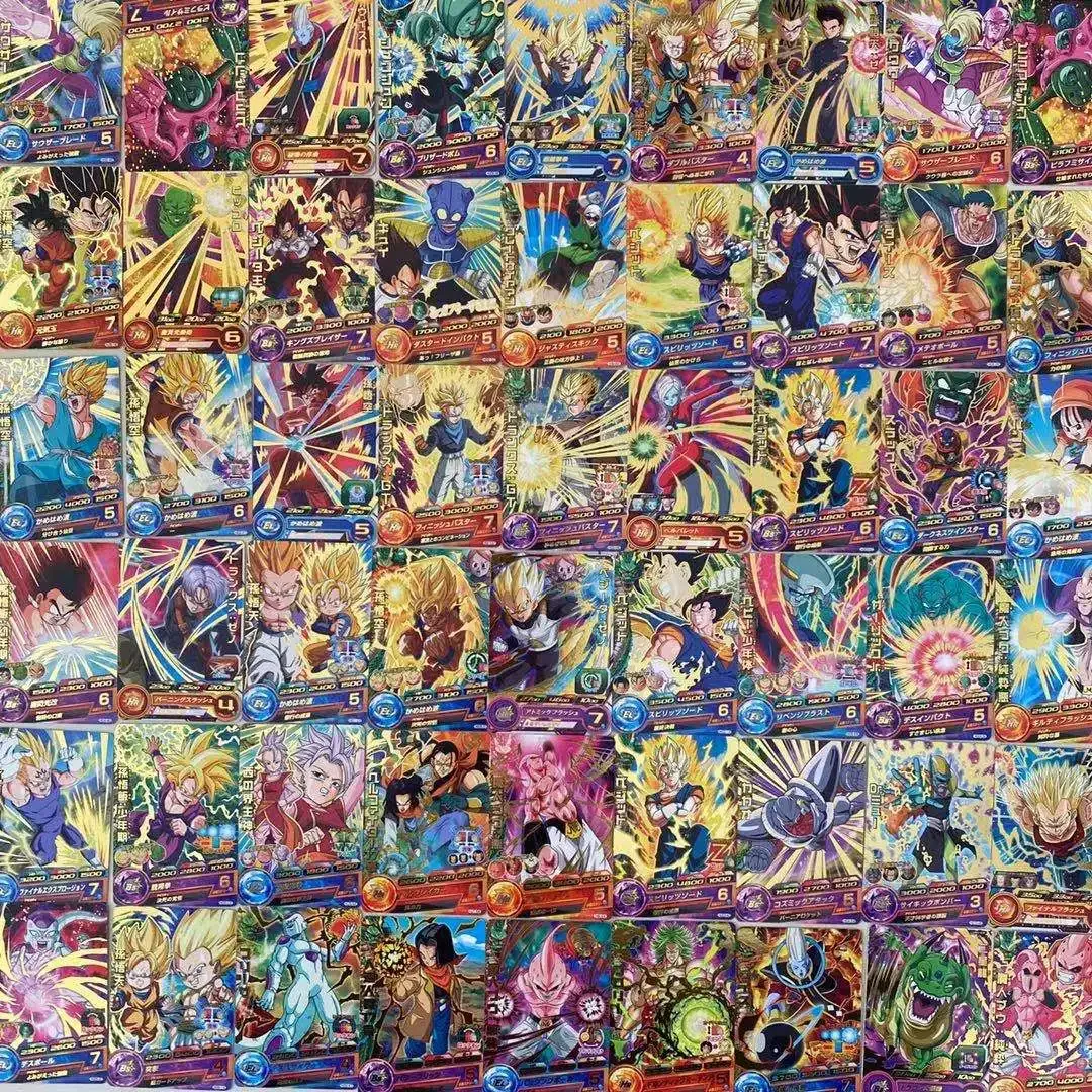 Tarjeta láser de Dragon Ball japonés, tarjeta de colección 3D de Vegeta, Buu, freezer, Supreme Kai, Kuririn, Shenron, Super Saiyan