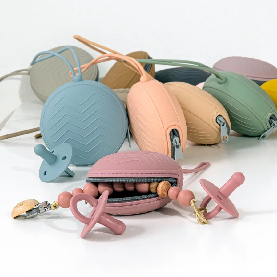 Caja porta chupete de silicona sin BPA para bebé, contenedor portátil para chupete, caja de almacenamiento para pezones, accesorios para bebé, 1 Uds. - imagen 2