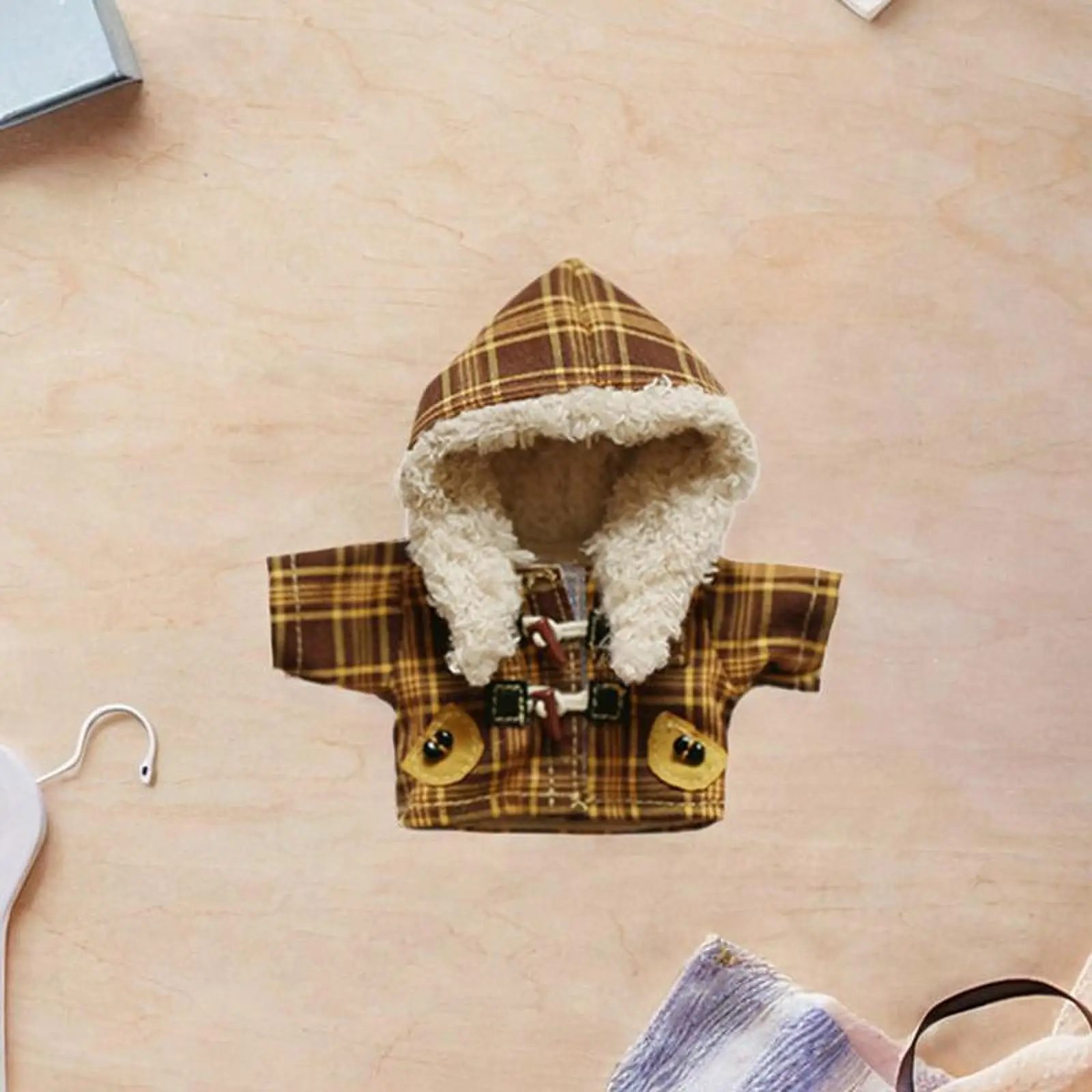 Doll Coat Miniature Clothes Accs, Handmade Clothing for 15cm Girl Dolls Dress up Halloween Gifts, New Year Gifts