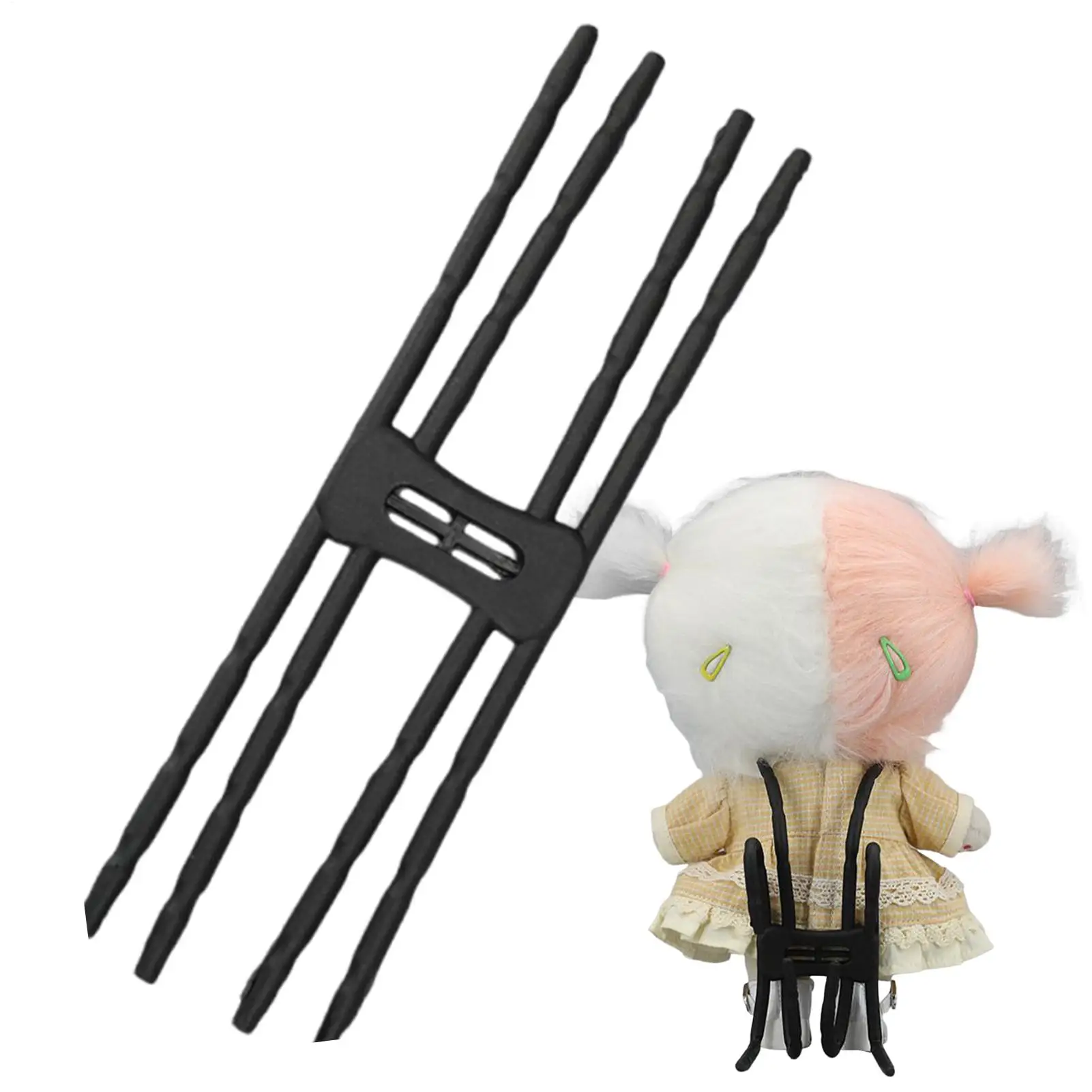 Soporte para muñecas, soporte para figuras de ganchillo, soporte ajustable para muñecas de algodón para exteriores, mesa, colección de paisajes, exposición en el aula - imagen 2