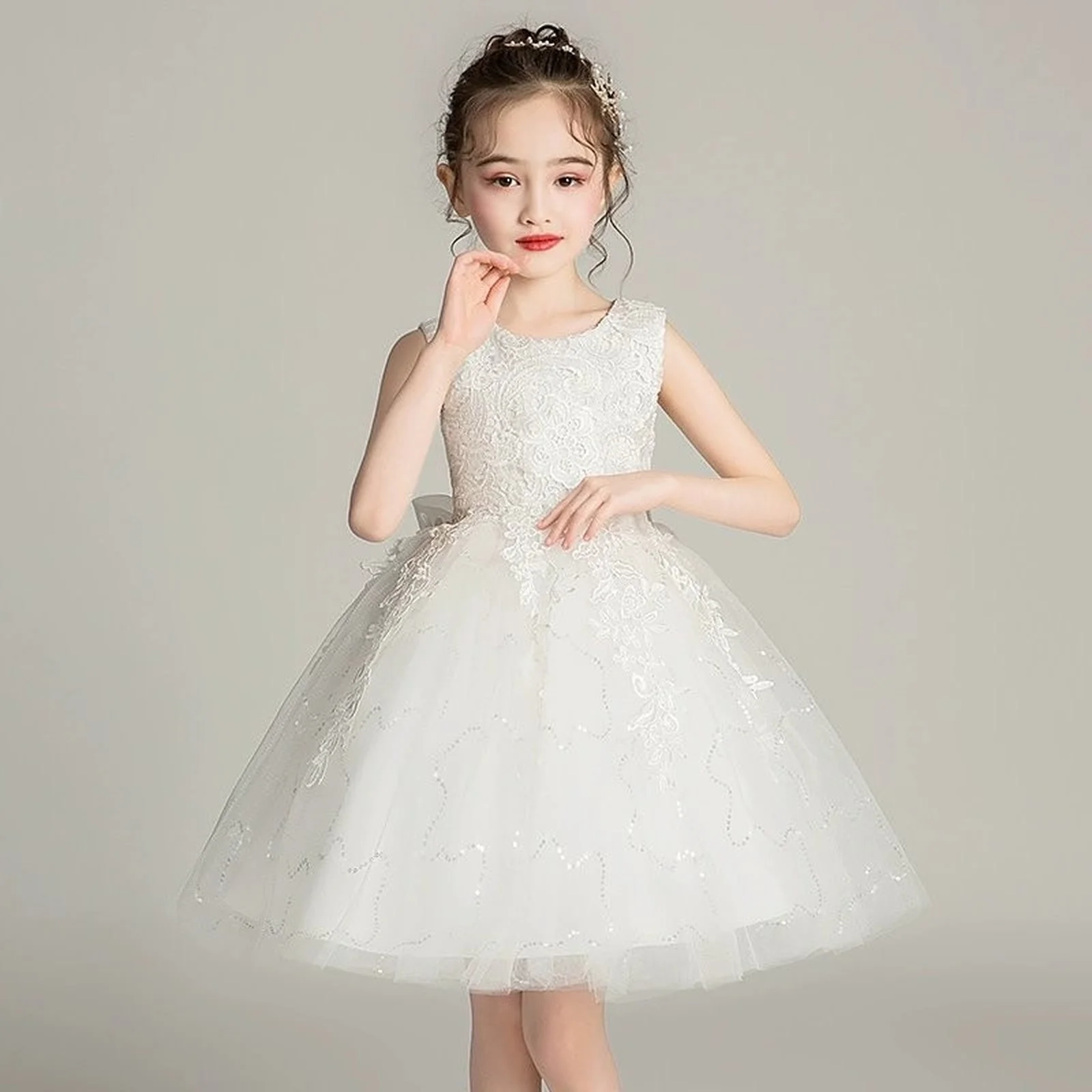 Vestido de flores para niña elegante fiesta y boda