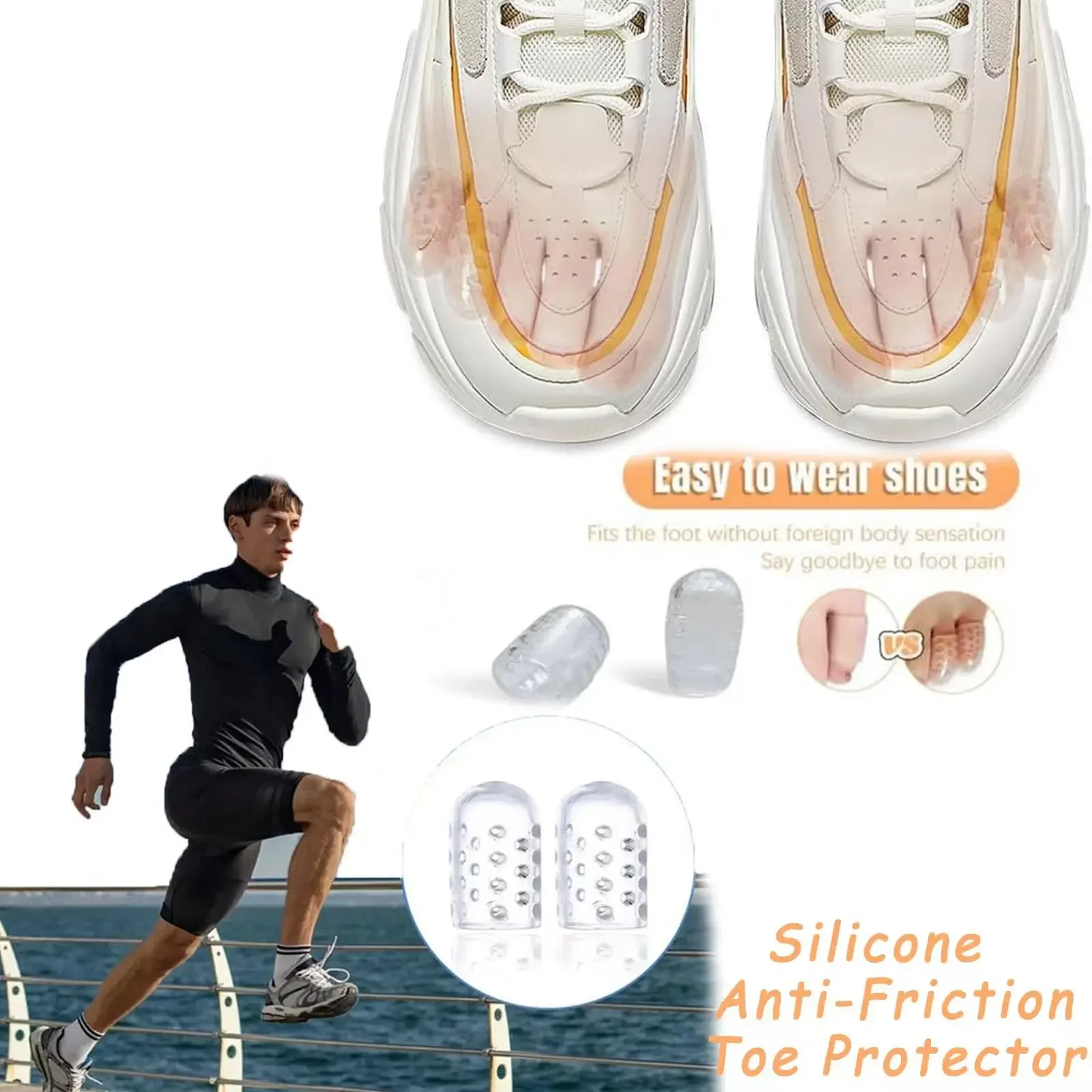 Protectores de gel de silicona para dedos del pie contra callosidades
