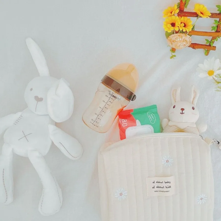 Bolsa de pañales acolchada para cochecito – Diseño bordado para bebé - imagen 3
