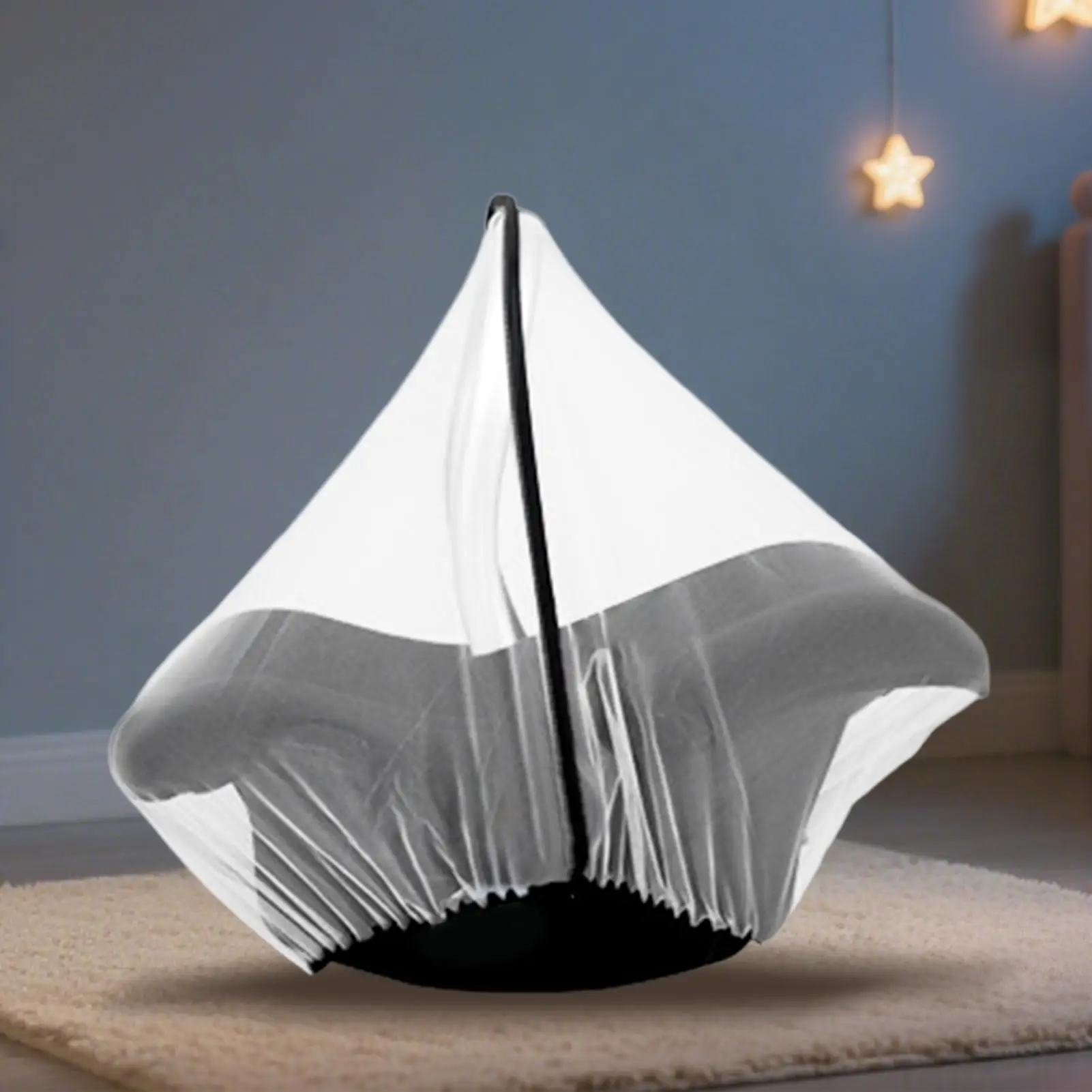 Filet anti-mouches pour couffin, couverture pour bébé, filet de Protection contre les mouches pour poussette, barrière élastique à maille Fine avec sac de rangement pour berceaux, voiture - imagen 3