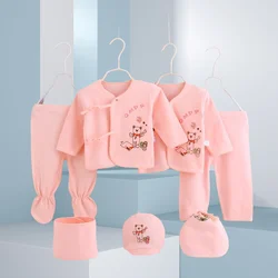 Conjunto bebé 0-3 meses de dibujos animados: camisa, pantalón y babero